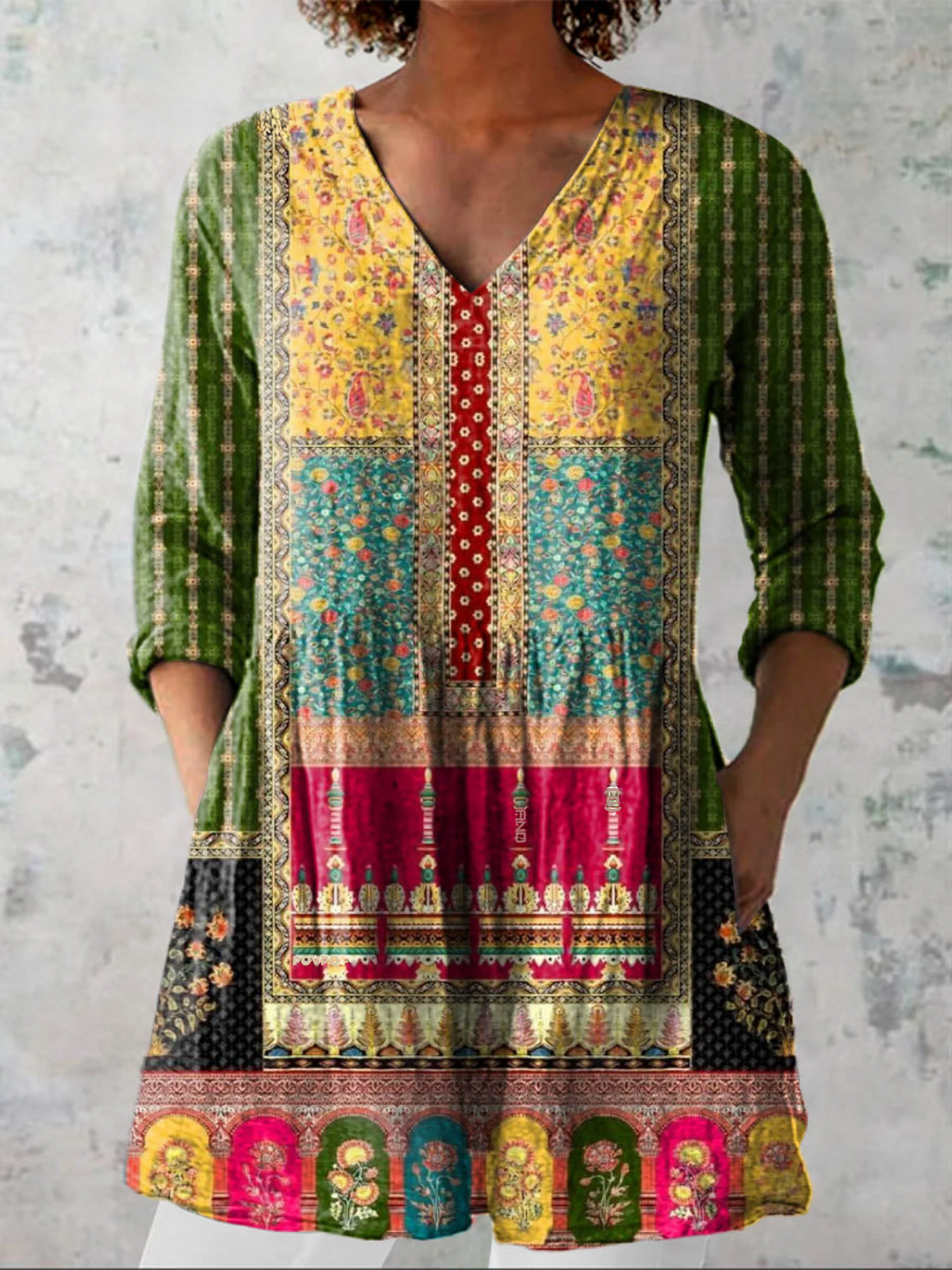 Classic Ethnic Linen Tunic – Heritage Style