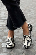 Veerle | Cow-patern Loafers