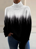 Elegant Shine Knit Turtleneck Sweater