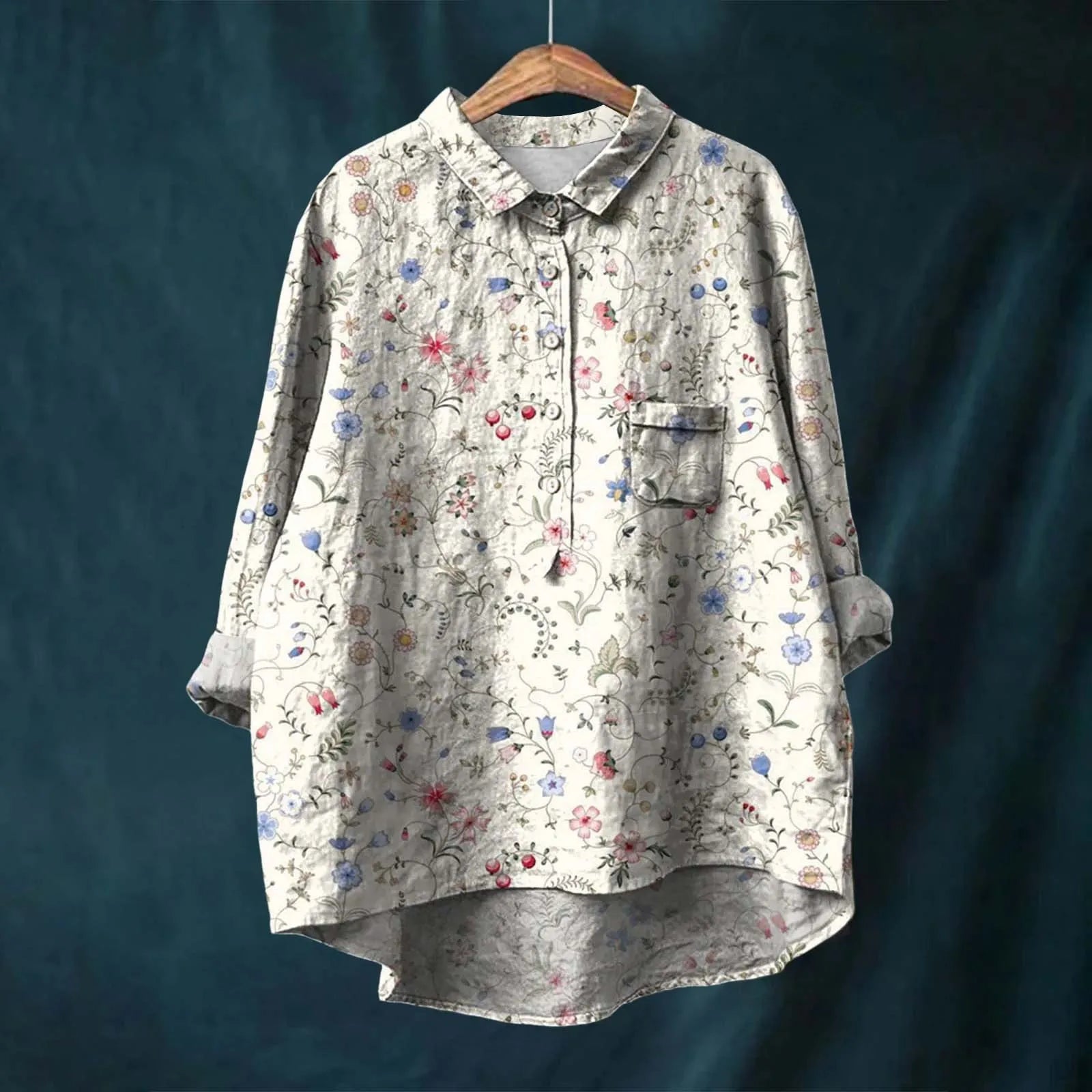 Liesa™ | Vintage Floral Shirt with Buttons