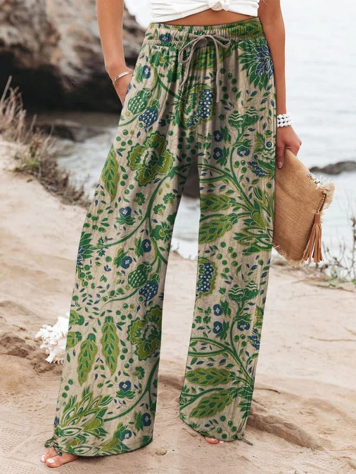 Women's  Floral  Art Printed  Casual Pants