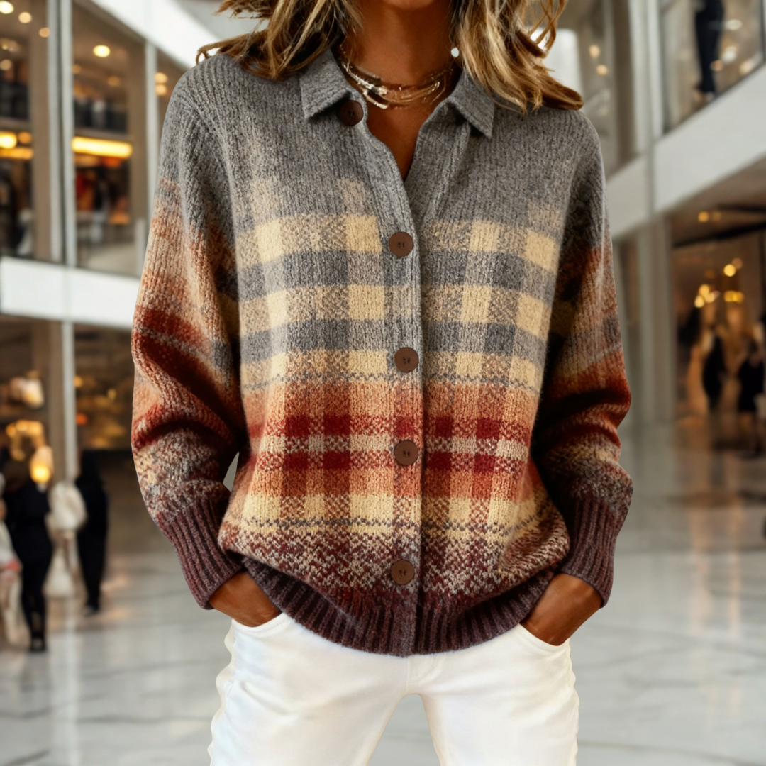 Nora | Rustic Plaid Cardigan